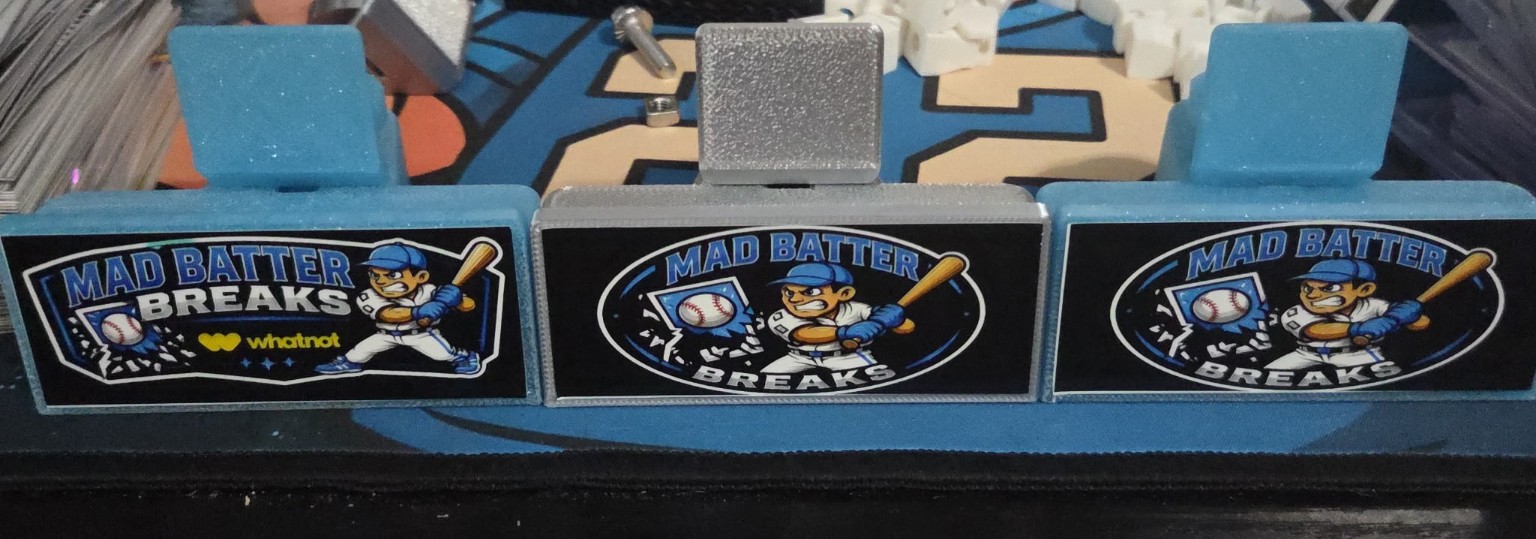 Custom Ricky Rips 3D printed card stand examples