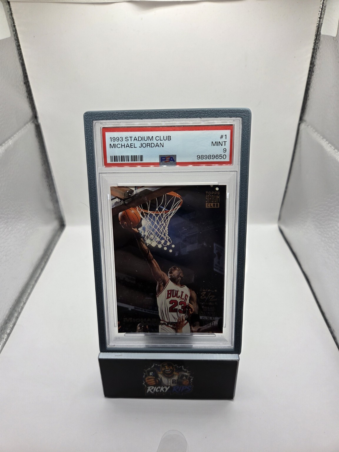 1993 Stadium Club Michael Jordan #1 Triple Double — PSA 9